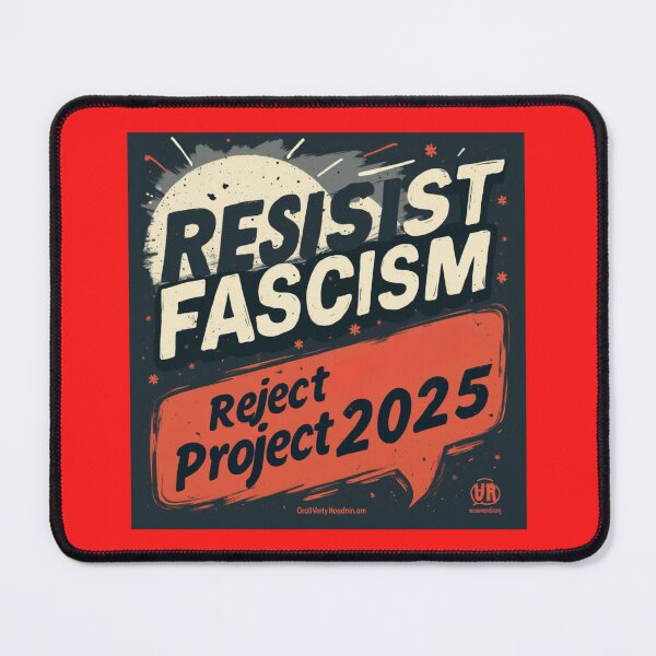 Item preview, fResist Fascism – Reject Project 2025 Political Protest Tee Merry Christmas Tree bulbs designed and sold by JakardPenn.