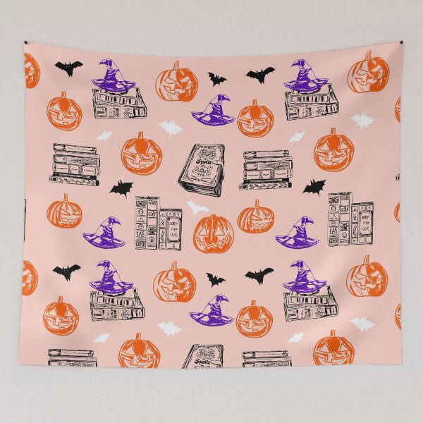 Item preview, Halloween Witch Bookish Pattern designed and sold by MaiZephyr.
