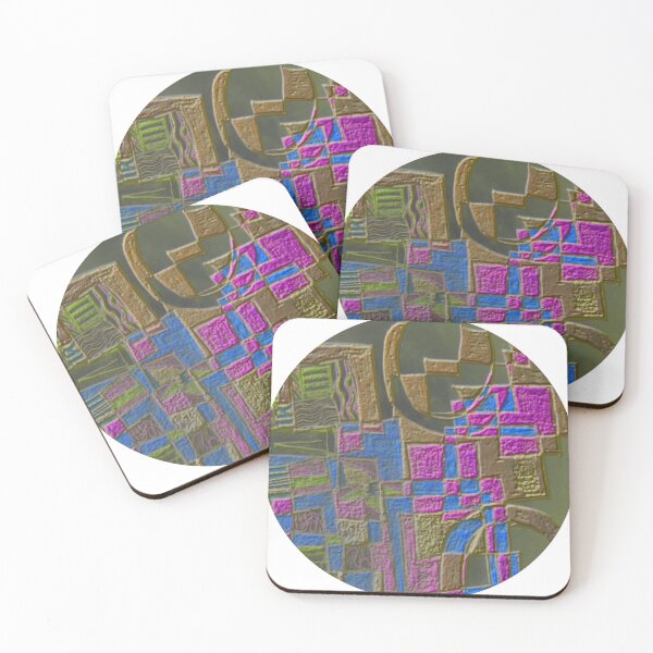 Item preview, black and bluesy dark fluorescence round abstract design designed and sold by SmashingDeals.