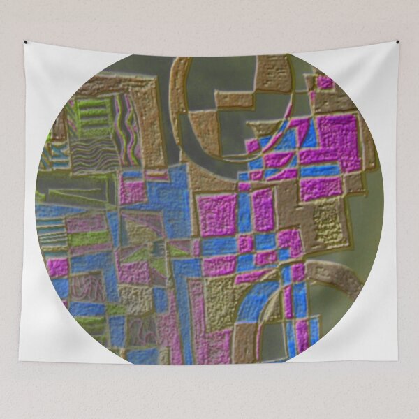 Item preview, black and bluesy dark fluorescence round abstract design designed and sold by SmashingDeals.