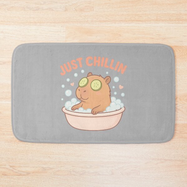 Item preview, “Just Chillin’ – Kawaii Capybara Spa Time” designed and sold by Dream Machine.