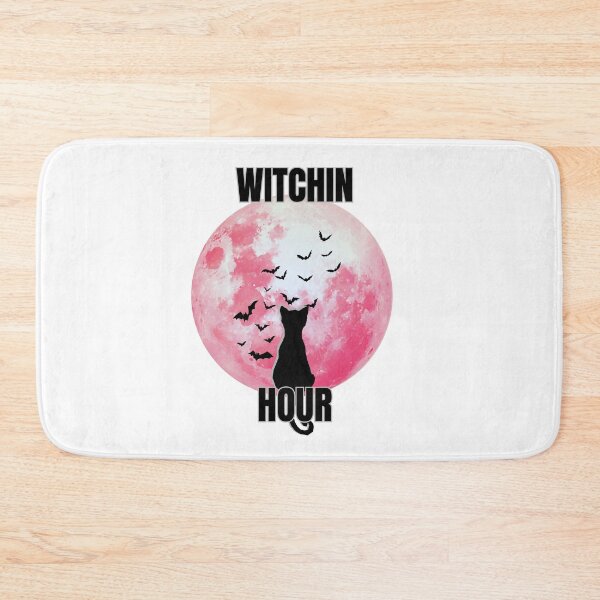Item preview, Witchin Hour Halloween simple Black Cat and Moon Witch collage Design designed and sold by luckyhue.