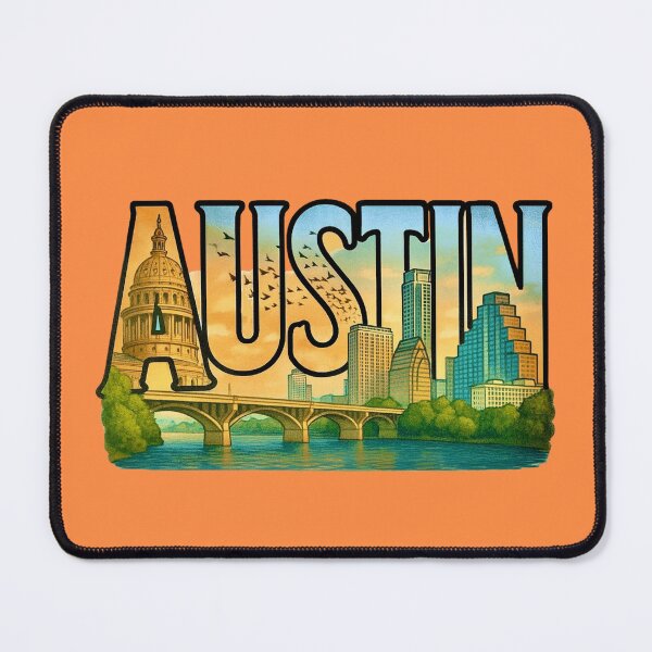 Item preview, Austin, Texas — Landmark Typography Art designed and sold by Myra365Art.
