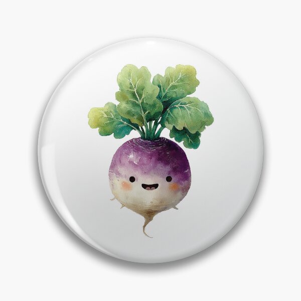 Item preview, Cute Kawaii Turnip with Happy Face – Whimsical Vegetable Art designed and sold by Art of Ngu.
