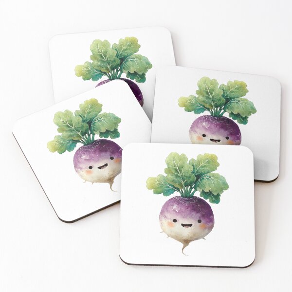 Item preview, Cute Kawaii Turnip with Happy Face – Whimsical Vegetable Art designed and sold by Art of Ngu.