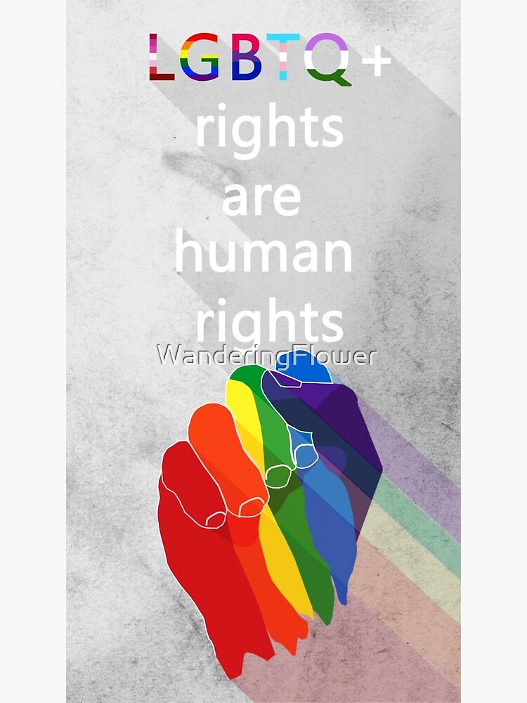 Lgbtq Rights Are Human Rights Poster Art Print For Sale By