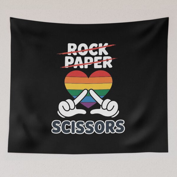 Item preview, Lesbian Pride Flag Rock Paper Scissors Lesbian Pride  designed and sold by Charidana.