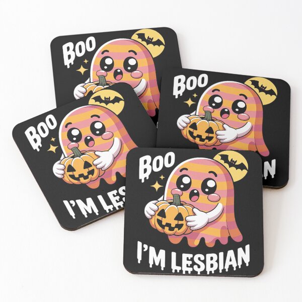 Item preview,  LGBT Gay Halloween Costumes Ghost Boo I'm Lesbian Flag  designed and sold by Charidana.