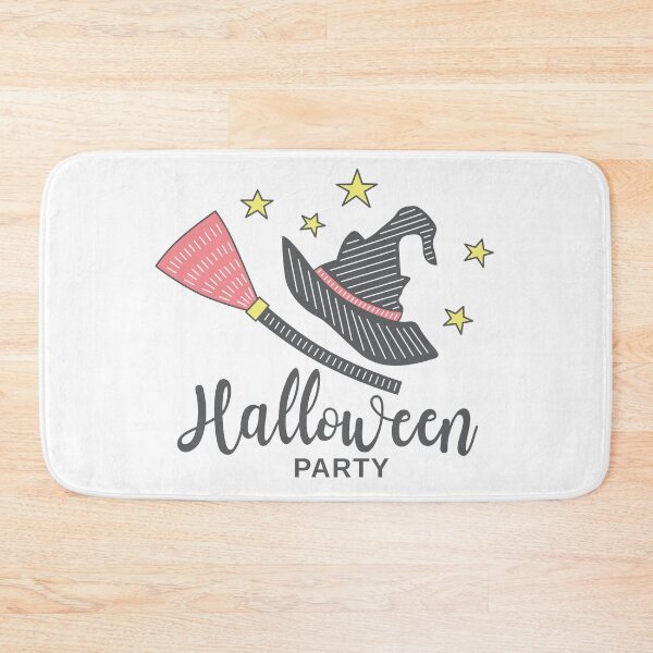 Item preview, Pastel Pink Halloween Boo Basket with Witch Hat and Broomstick designed and sold by storieslanguage.