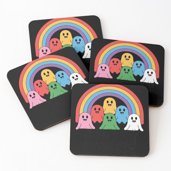 Item preview,  LGBT Gay Pride Halloween Rainbow Flag Cute Ghosts  designed and sold by Charidana.