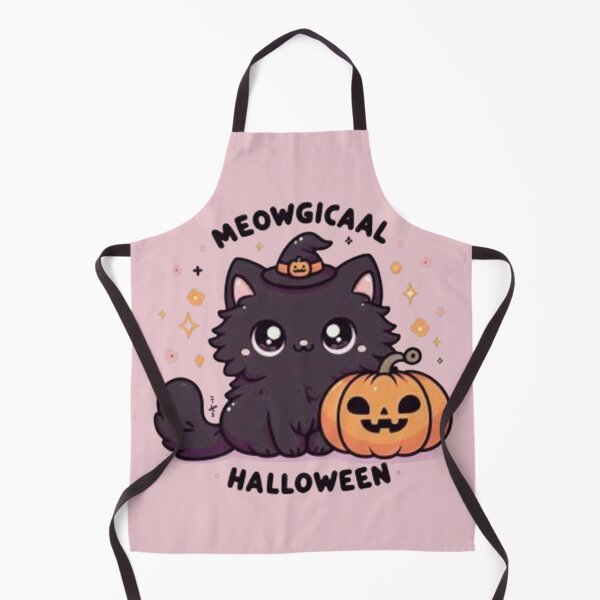 Item preview, Meowgical Halloween Cat with Pumpkin Charm designed and sold by Iuqiune.