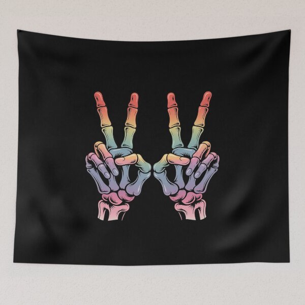 Item preview, Skeleton Rock Hand LGBTQ Rainbow Flag Gay Pride Ally  designed and sold by Charidana.
