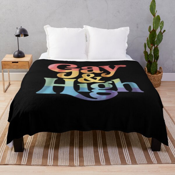 Item preview, Gay And High Weed Marijuana LGBTQ Pride Flag designed and sold by Charidana.