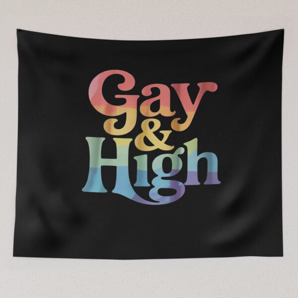 Item preview, Gay And High Weed Marijuana LGBTQ Pride Flag  designed and sold by Charidana.