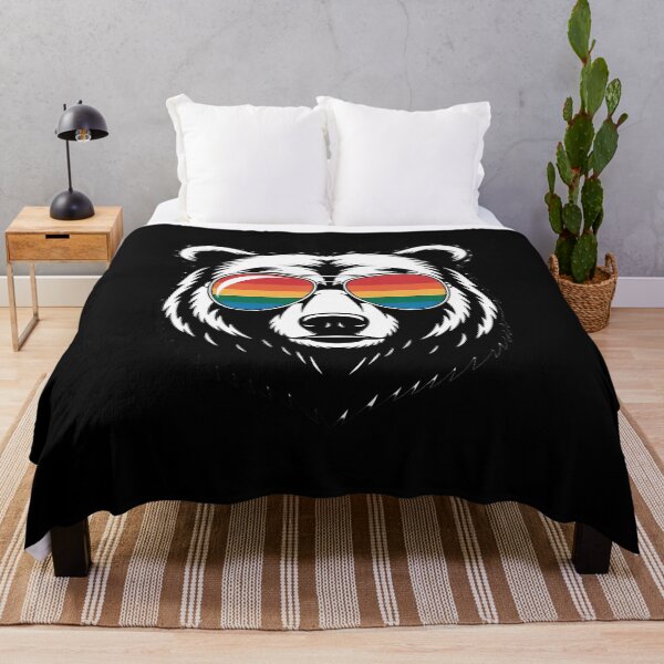 Item preview, Gay Bear LGBTQ Rainbow Sunglasses Pride Flag For Men designed and sold by Charidana.