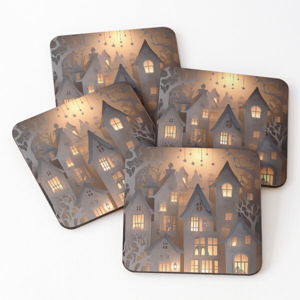 Item preview, Paper-Cut Haunted Village — Shadowbox Glow designed and sold by AJ Lab.