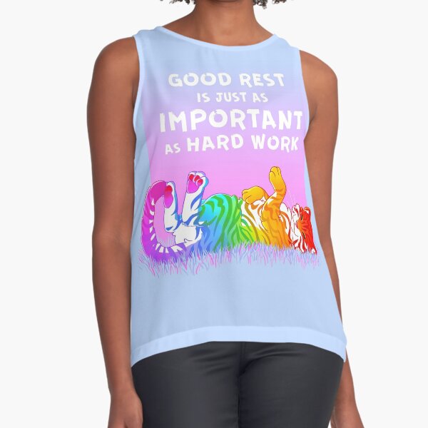 Good Rest is Just as Important as Hard Work Rainbow Tiger | Tote Bag