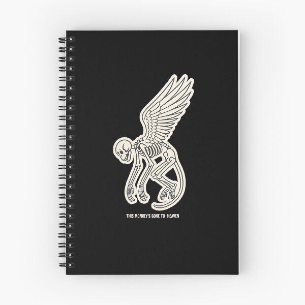 Item preview, Monkey Gone to Heaven Skeleton with Wings – Surreal Minimalist Artwork designed and sold by lapart.