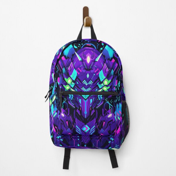 Item preview, Blacklight Anime Mecha Fluorescent Glow : A Cyber Neon Fusion of Futuristic Worlds - Art Print 21 designed and sold by NoveltyVariety.
