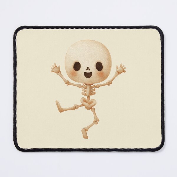 Item preview, Cute Happy Skeleton – Playful Halloween Cartoon Character designed and sold by Art of Ngu.