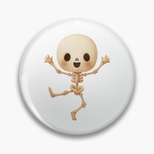 Item preview, Cute Happy Skeleton – Playful Halloween Cartoon Character designed and sold by Art of Ngu.