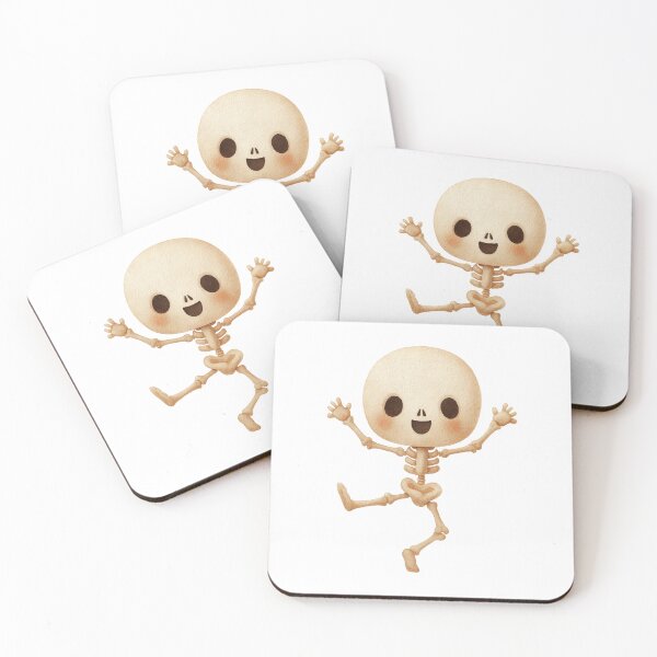 Item preview, Cute Happy Skeleton – Playful Halloween Cartoon Character designed and sold by Art of Ngu.