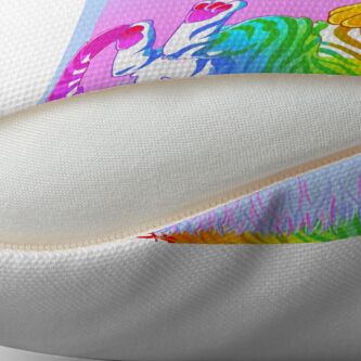 Alternate view of "Good Rest is Just as Important as Hard Work" Rainbow Tiger Floor Pillow