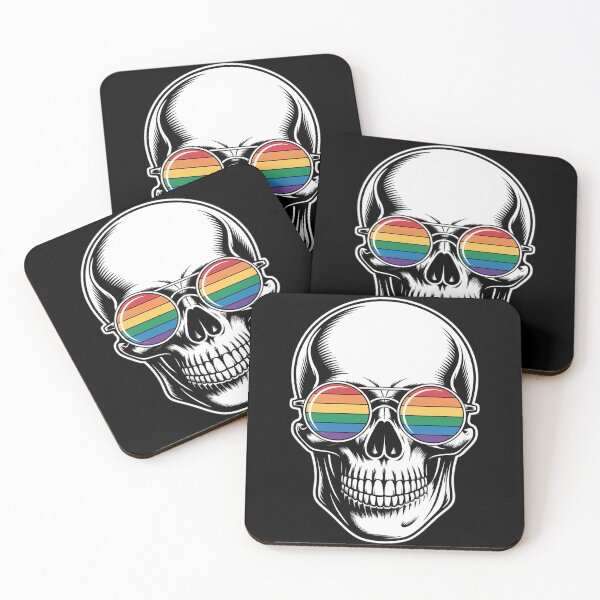 Item preview, Gay Pride LGBT Skull with Rainbow Sunglasses  designed and sold by Charidana.