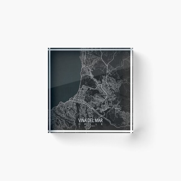 Item preview, Viña del Mar City Map of Chile - Dark designed and sold by deMAP.