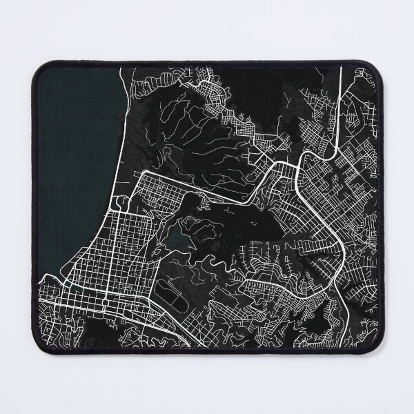 Item preview, Viña del Mar City Map of Chile - Dark designed and sold by deMAP.