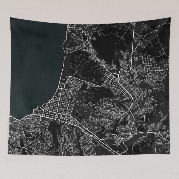 Item preview, Viña del Mar City Map of Chile - Dark designed and sold by deMAP.
