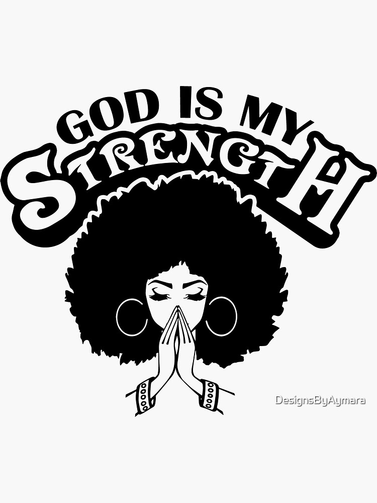 Black Woman Praying God Quotes African American Sticker for Sale by  DesignsByAymara