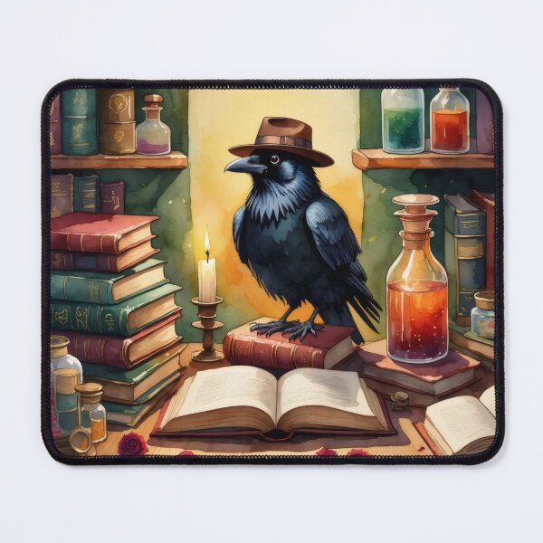 Item preview, Mystical Raven in the Enchanted Library designed and sold by Ombrya.