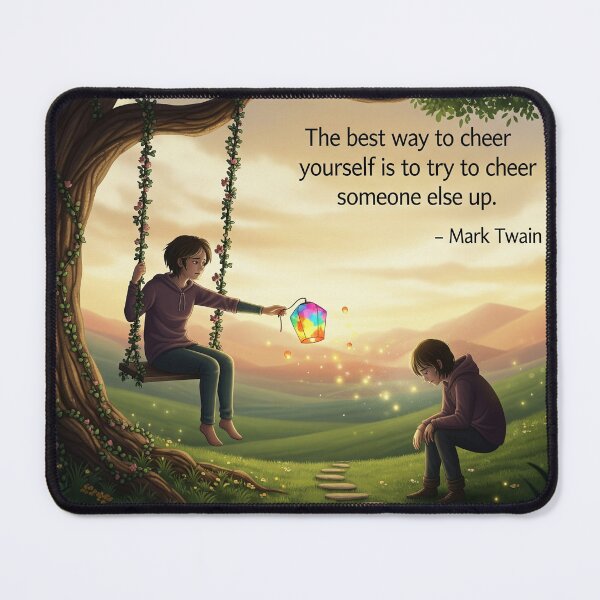 Item preview, Whimsical Kindness: Mark Twain Quote Art designed and sold by DesignHavenCo.