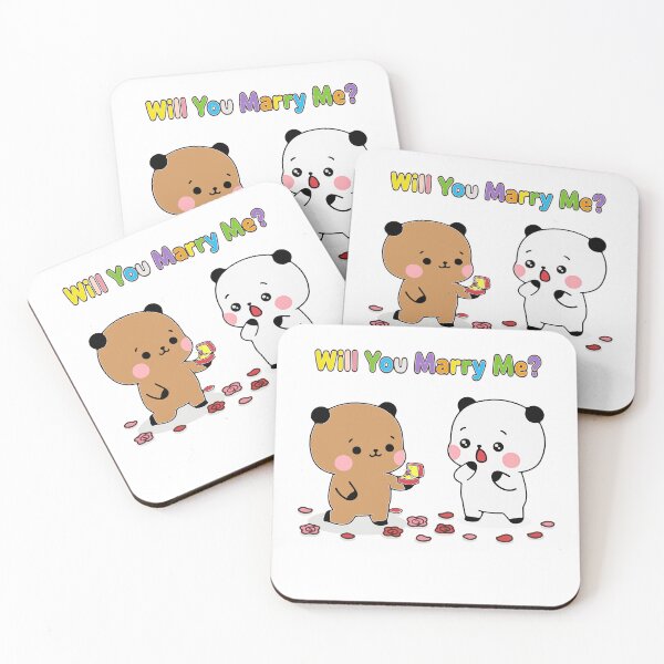 Item preview, BUBU DUDU : Will you marry me Propose Adorable Engagement Art | Kawaii Wedding Decor designed and sold by FEBRICAST.