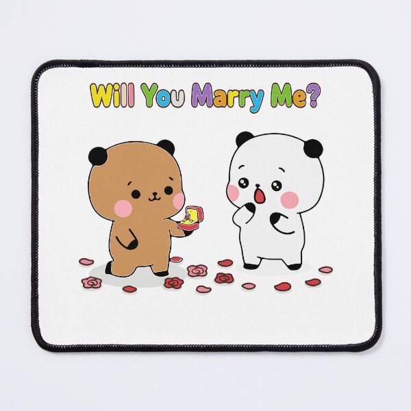 Item preview, BUBU DUDU : Will you marry me Propose Adorable Engagement Art | Kawaii Wedding Decor designed and sold by FEBRICAST.
