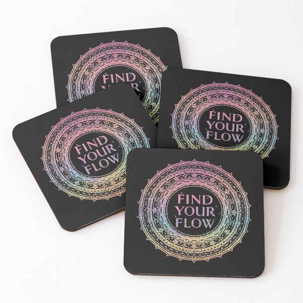Item preview, Find Your Flow Pastel Rainbow Mandala Mindfulness Inspirational Sticker designed and sold by FestivityFinds.