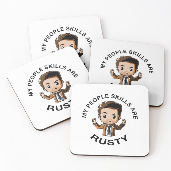 Item preview,  My People Skills Are Rusty Funny Cartoon Supernatural Quote By Cas Castiel designed and sold by AnibalMoen.