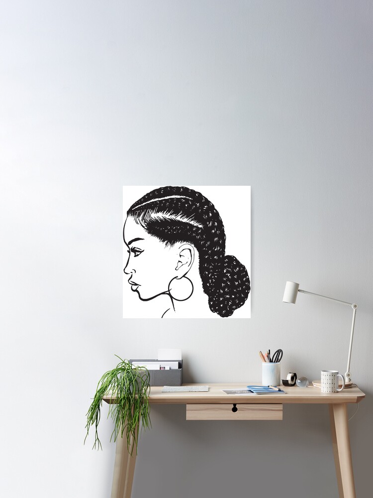 Black Woman Braids Hairstyle African American Beauty Salon Art Board Print  for Sale by DesignsByAymara