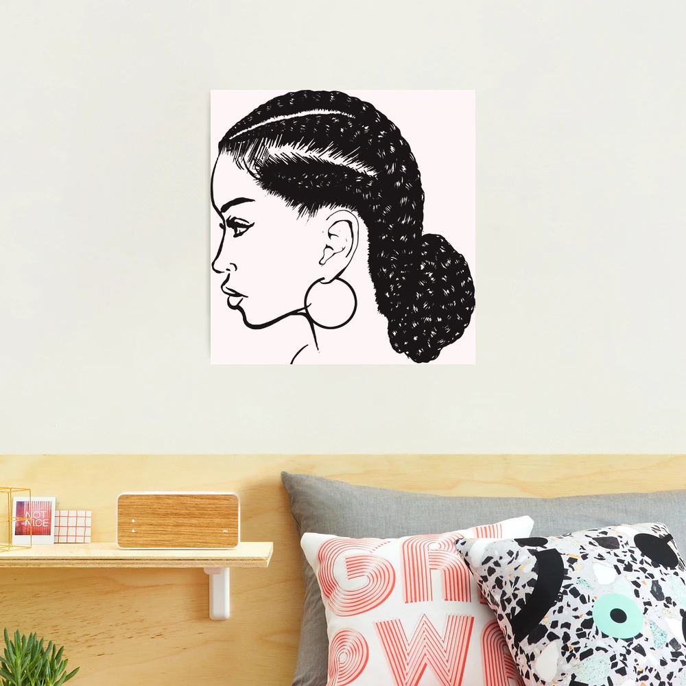 Black Woman Braids Hairstyle African American Beauty Salon Art Board Print  for Sale by DesignsByAymara