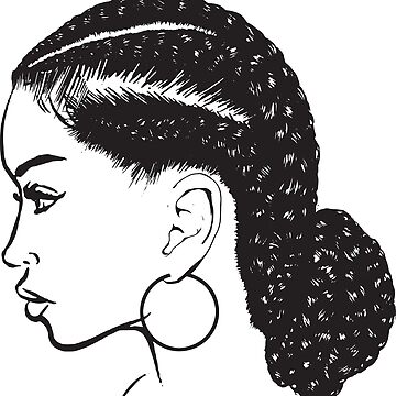 Artwork thumbnail, Black Woman Braids Hairstyle African American Beauty Salon by DesignsByAymara