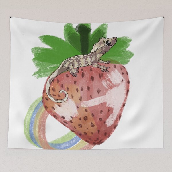 Item preview, Strawberry Crested Gecko designed and sold by Kaeli Becke.