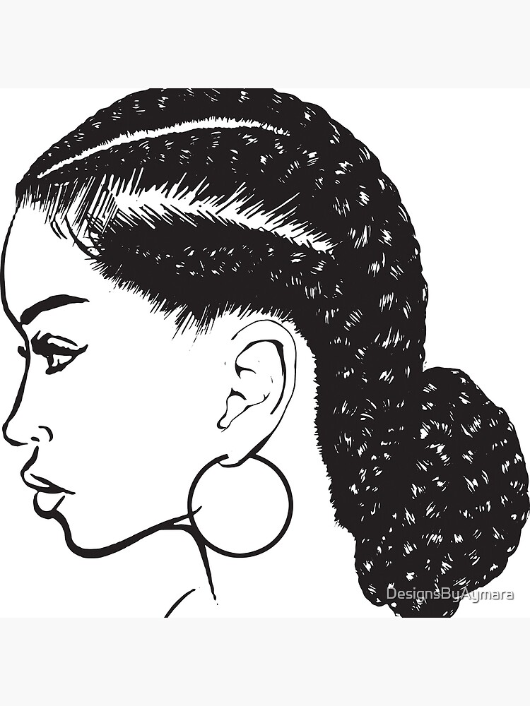 Black Woman Braids Hairstyle African American Beauty Salon Art Board Print  for Sale by DesignsByAymara