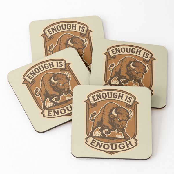 Item preview, Enough is Enough – Bold Retro Buffalo designed and sold by hangmeart.