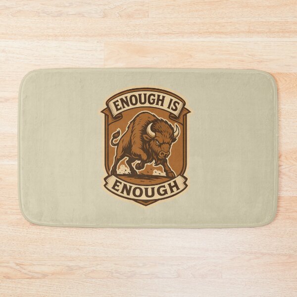 Item preview, Enough is Enough – Bold Retro Buffalo designed and sold by hangmeart.