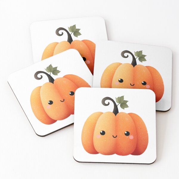 Item preview, Kawaii Pumpkin with Cute Face – Adorable Autumn Illustration designed and sold by Art of Ngu.