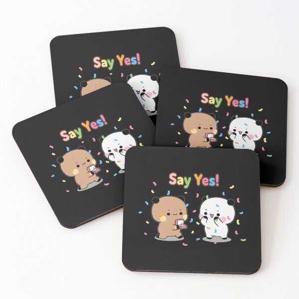 Item preview, BUBU DUDU : Will you marry me Say yes Propose Adorable Engagement Art | Kawaii Wedding Decor designed and sold by FEBRICAST.