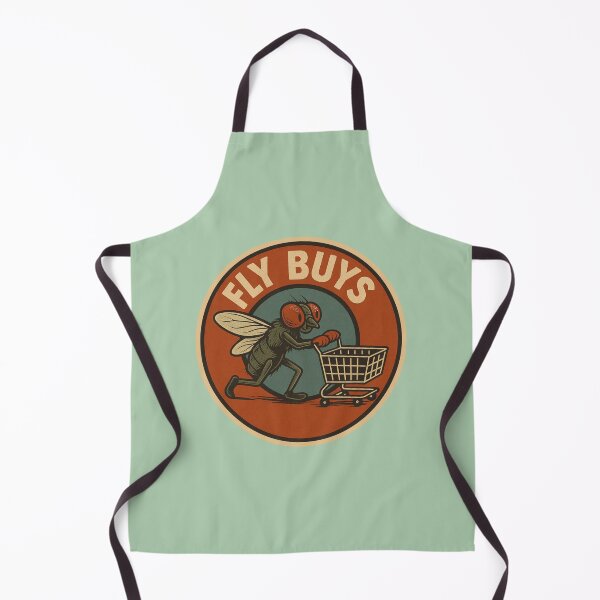 Item preview, Fly Buys – Funny Retro Insect Shopping Pun designed and sold by hangmeart.