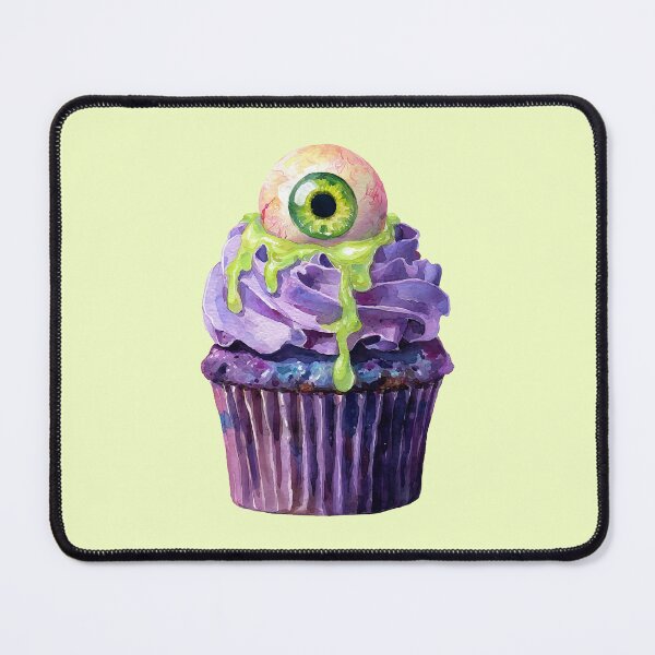 Item preview, Creepy Halloween Cupcake with Eyeball Topping – Spooky Dessert Illustration designed and sold by Art of Ngu.