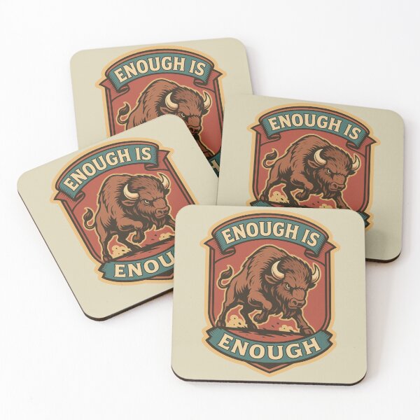 Item preview, Enough is Enough – Bold Retro Buffalo designed and sold by hangmeart.